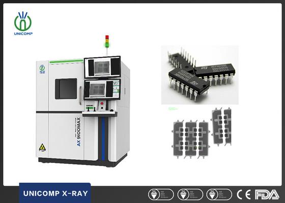 High magnifications PCB X-ray machine Unicomp AX9100MAX for electronics IC components bonding wire inspection