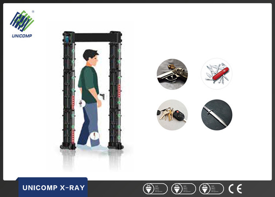 X Ray Security Scanner Walk Through Gate Gold Metal Detector With Intelligent Alarm System