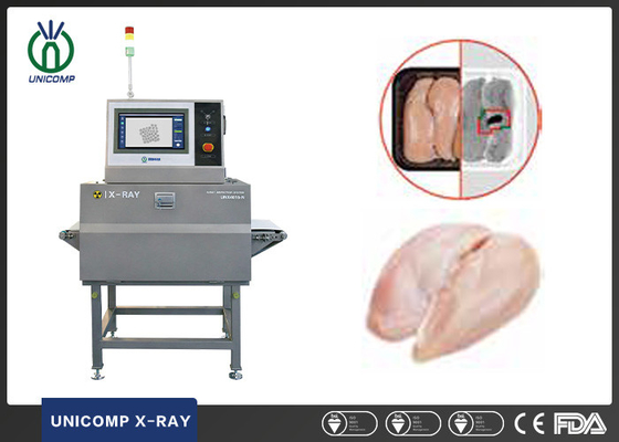 Food X ray inspection machine for checking foreign matters inside fresh meat with auto rejector