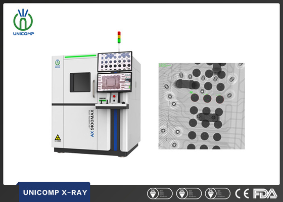 130KV Micron Focus Spot Size Tube X-Ray Machine Unicomp AX9100 Upgraded Model AX9100MAX With Dual Computers For PCB&amp;BGA Inspection