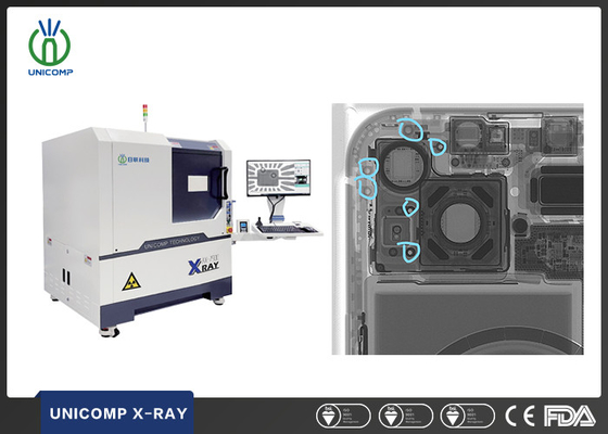Unicomp AX7900 High Specifications 2D 2.5D X-Ray Machine for Cellphone Inspection and Cracks Checking