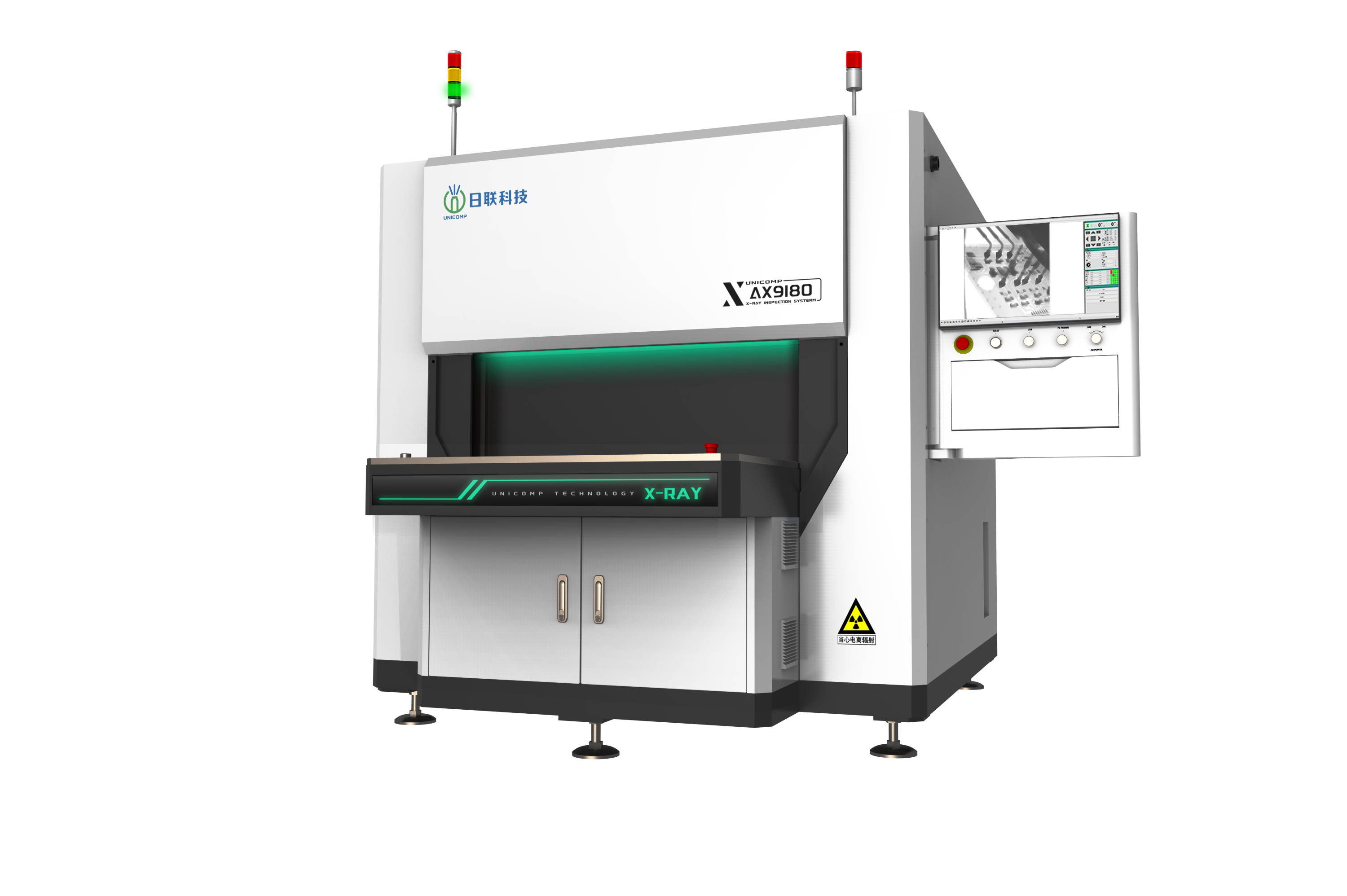 Unicomp AX9180 180kV Microfocus X-Ray Machine for PCB Inspection