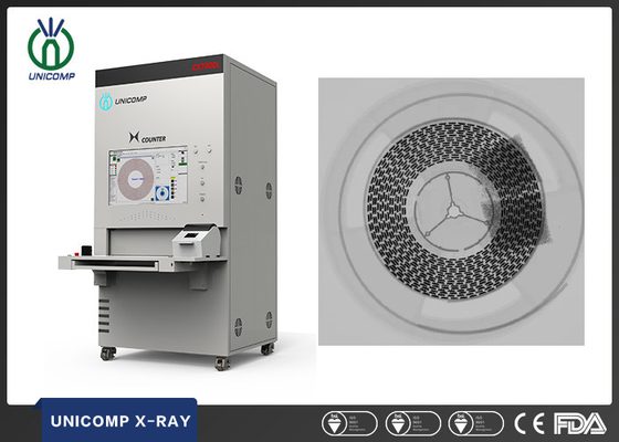 Unicomp SMD Chip Counter X Ray quad reel and JEDEC tray with dynamic AI algorithm and Cloud support