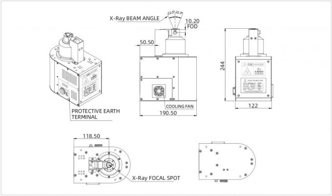 Integrated Closed Tube Microfocus X Ray Source 90kV 5um